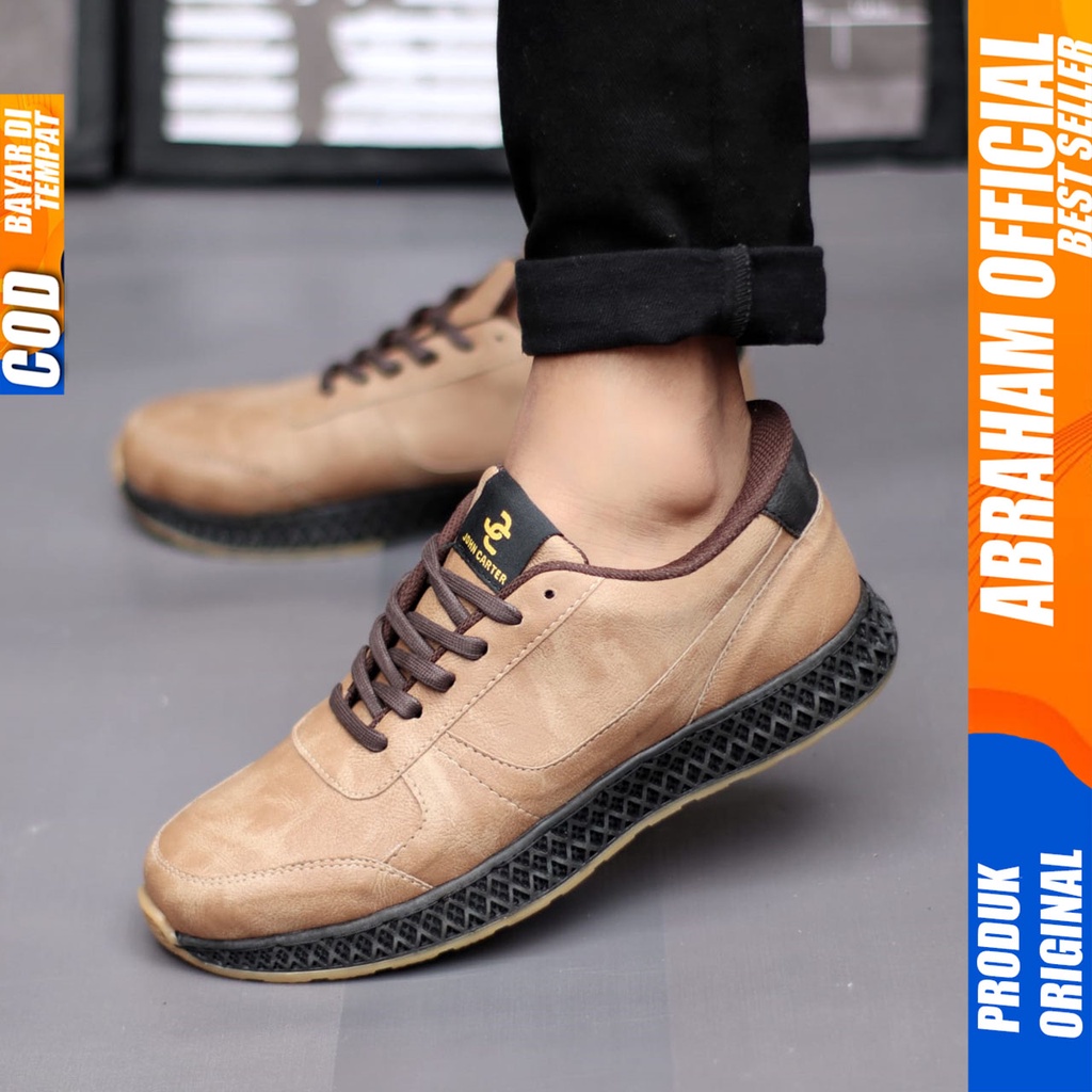 Sepatu Sneakers Casual Pria Kerja Santai Abraham JIMRUN