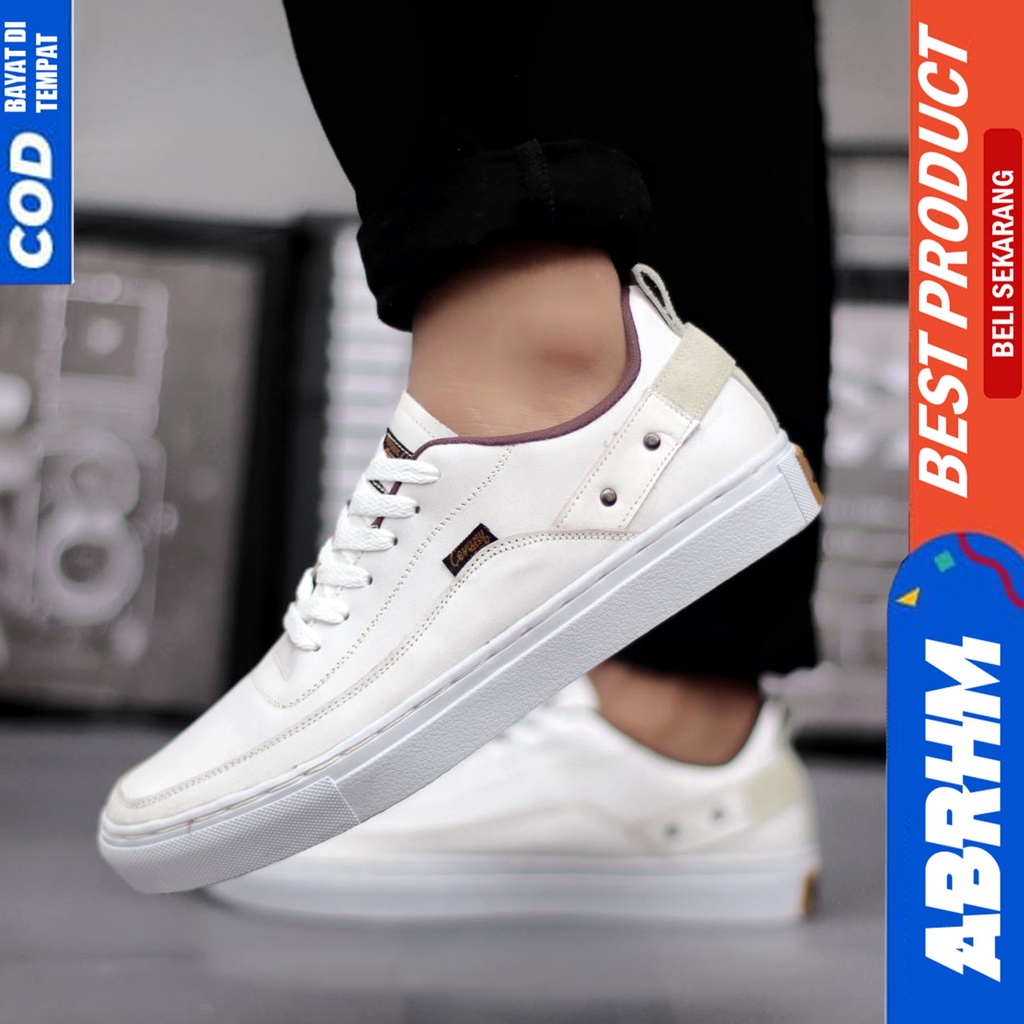 ABRHM x CYRE Sepatu Kasual Pria Sepatu Pria Casual Sneakers Original Sepatu Kulit Asli Cowo/Cowok Sepatu Kerja Kantor Semi Formal Kuliah Kondangan Gaya keren Kekinian Murah Terlaris