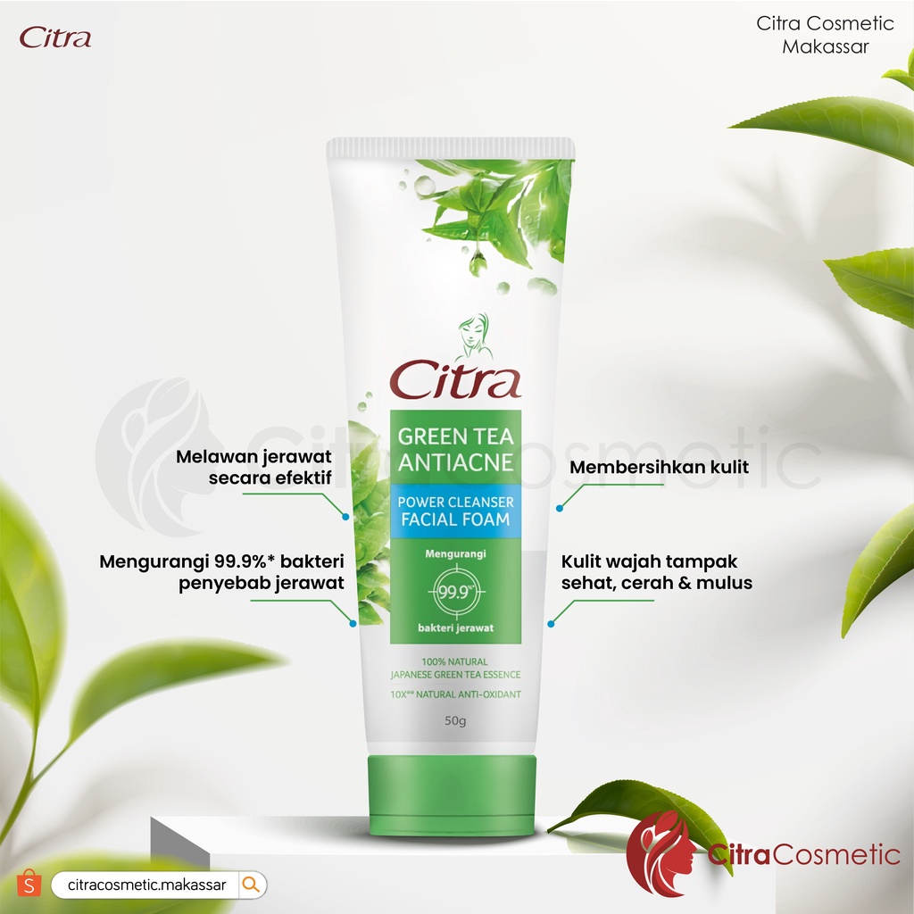 Citra Green Tea Facial Foam Carnation 50 Gr