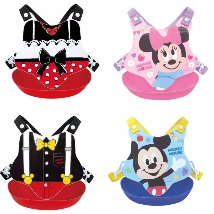 Bib Celemek mickey minnie mangkok silikon anak Slabber makan baju bayi