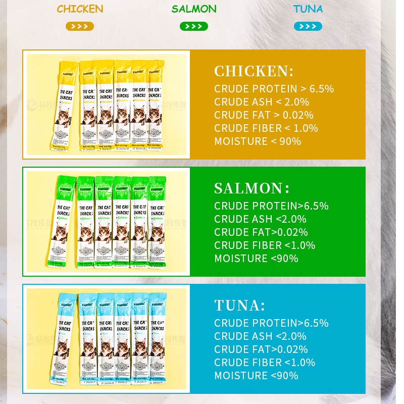 【Cat7】Snack Hewan Peliharaan Cemilan Kucing Cat Strip 15g/strip Kuing Kecil dan Kucing Besar Snack Pengemukan Kucing Pelengkapa Hewan Peliharaan