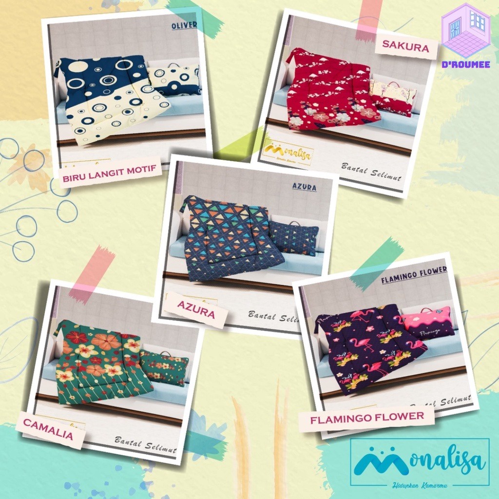 Balmut Bantal Selimut Monalisa Ukuran 150x220 Motif Karakter Anak Dewasa