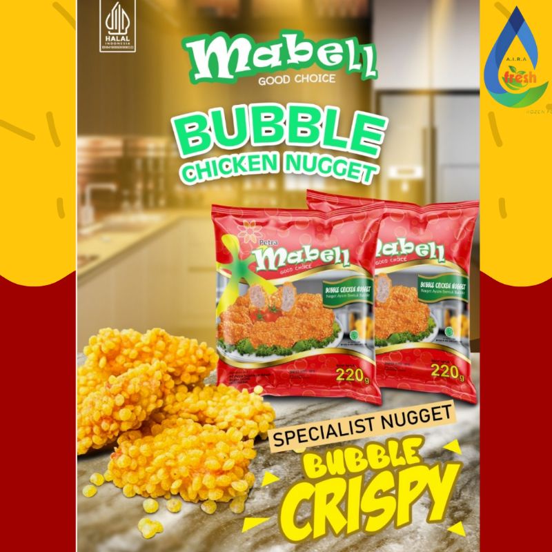 

Mabell Bubble Chicken Nugget 220gr / Crispy Naget Ayam Mabel