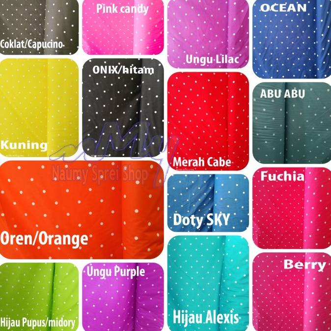 KAIN BAHAN SPREI METERAN KATUN STAR MOTIF DOTTIE/POLKADOT