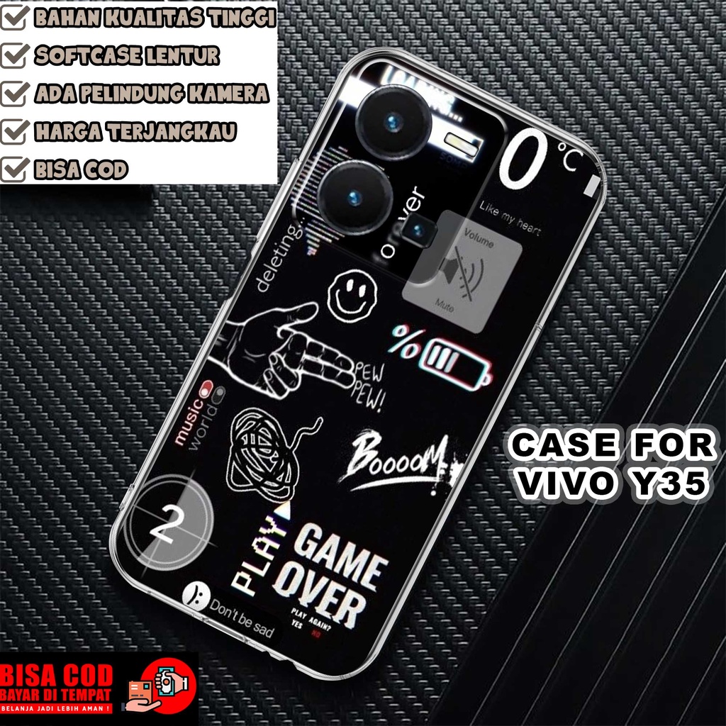 CASE VIVO Y35 2022 MOTIF [NASA TICKET] TERLARIS CASING VIVO Y35 TERBARU CLEAR CASE PROTECTED CAMERA 