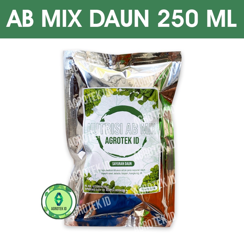 AB MIX Sayuran Daun Hidroponik Pekatan 250 ml Untuk 50 liter Air