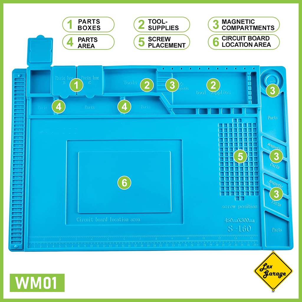 Alas Matras Solder Listrik Uap Gas Silicone Soldering Mat Mats