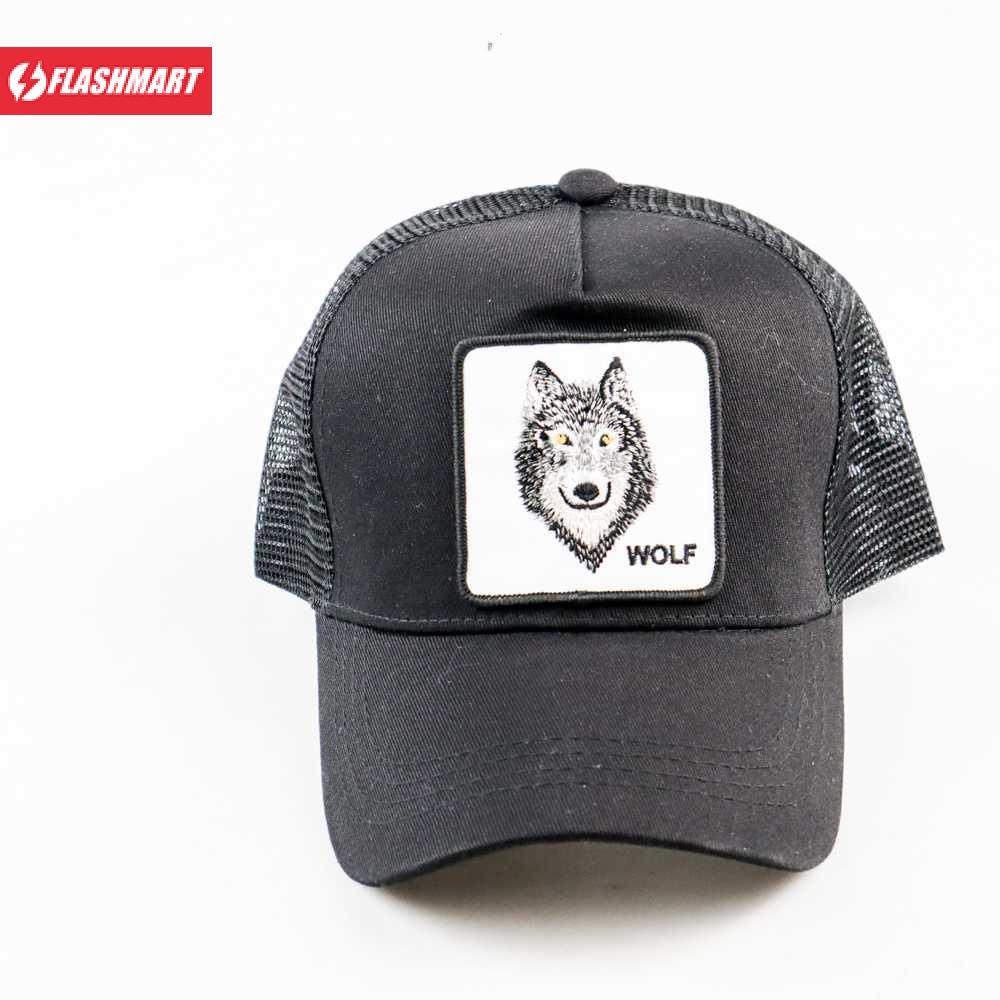 Flashmart Topi Trucker Baseball Wolf Quick Drying Mesh - DH-YK