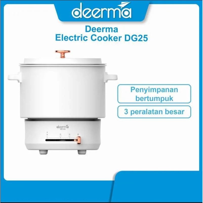 Kompor Listrik 500Watt DEERMA DG25 Electric Cooker Panci Kukus Goreng