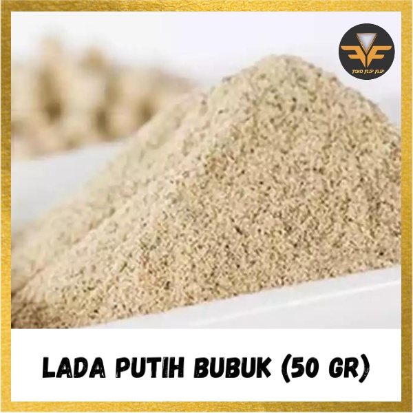 Lada Putih Bubuk 50 Gram Murni Original Lada Putih Bubuk Merica White Pepper Original Bumbu Rempah Dapur Masakan