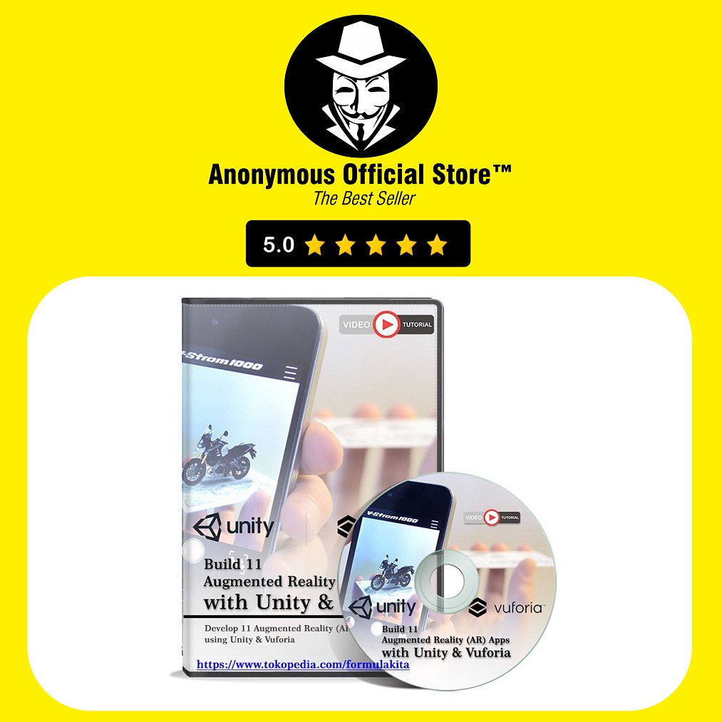 KOLEKSI TUTORIAL BUILD 11 AUGMENTED REALITY (AR) APPS WITH UNITY & VUFORIA
