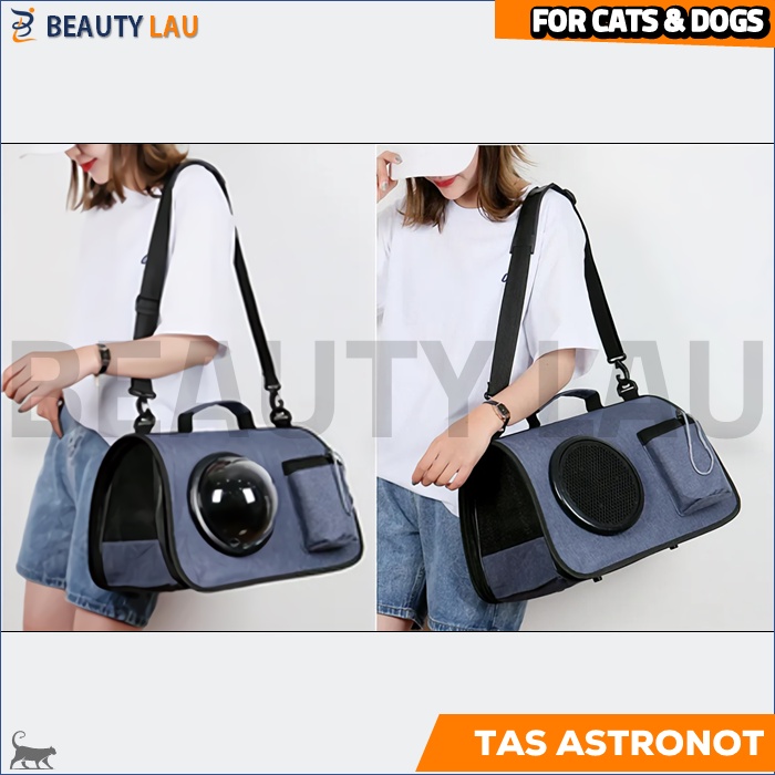 TAS ASTRONOT KUCING ANJING PET CARGO CARRIER CARIER TAS SELEMPANG KUCING ANJING PET TRAVEL SLING BAG