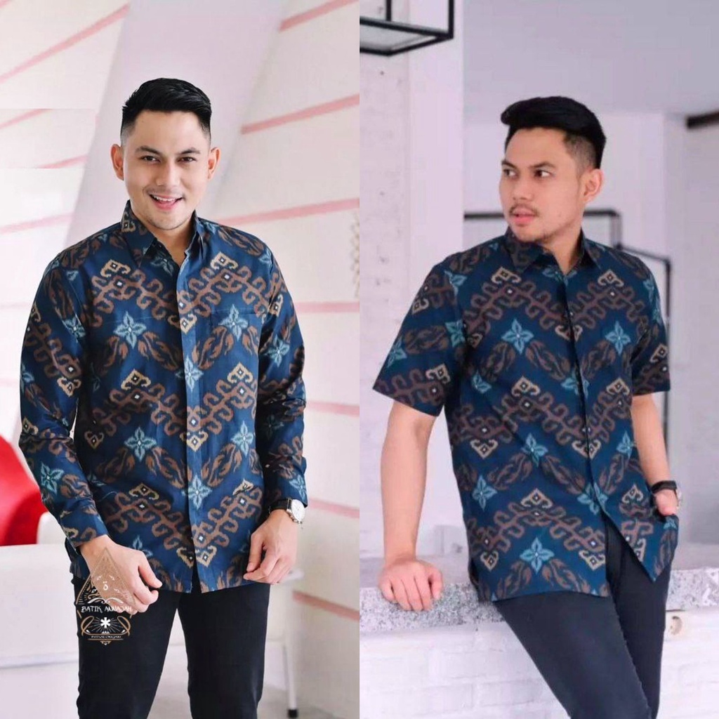 Kemeja Batik pekalongan Songket navi