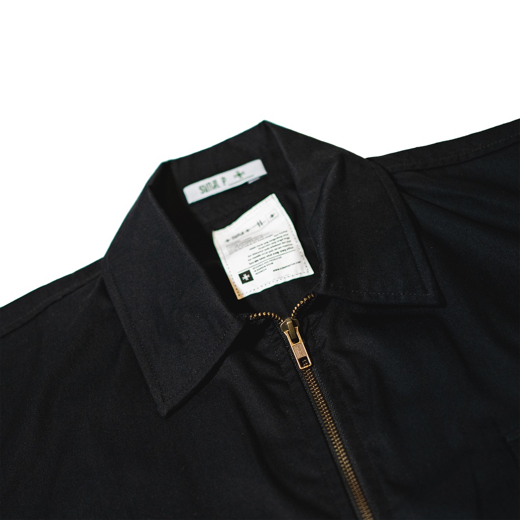 Sura Positiva - Work Shirt Zipper (Salavaa) Boxy Black