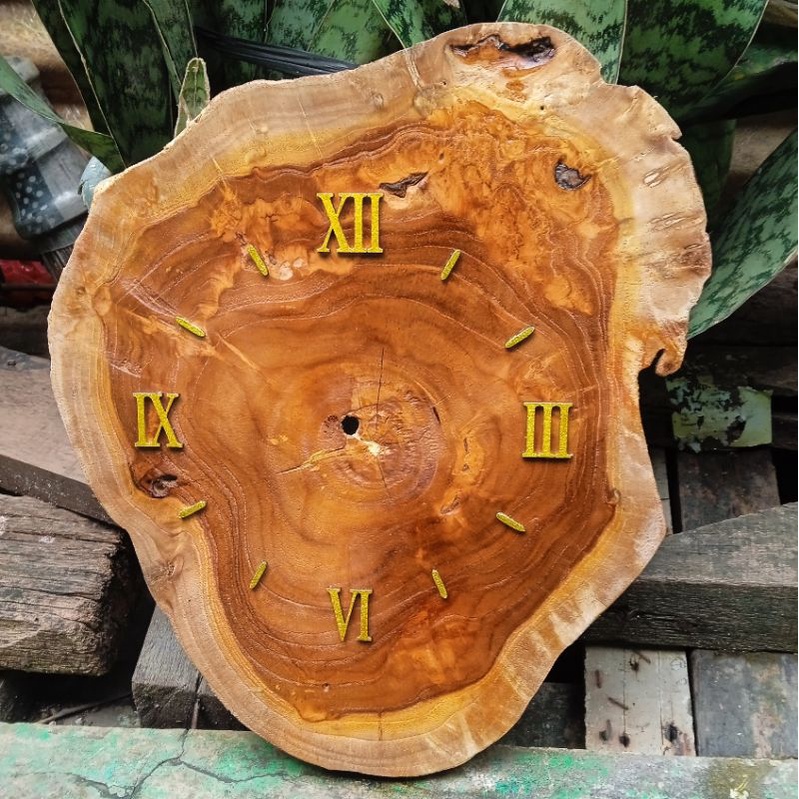 JAM DINDING AESTHETIC SENI EROPA MESIN SWEEP TEBAL 3 CM