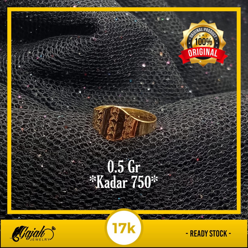 Cincin Anak Emas 17K - 0.5 Gr Kadar 750 - 4450