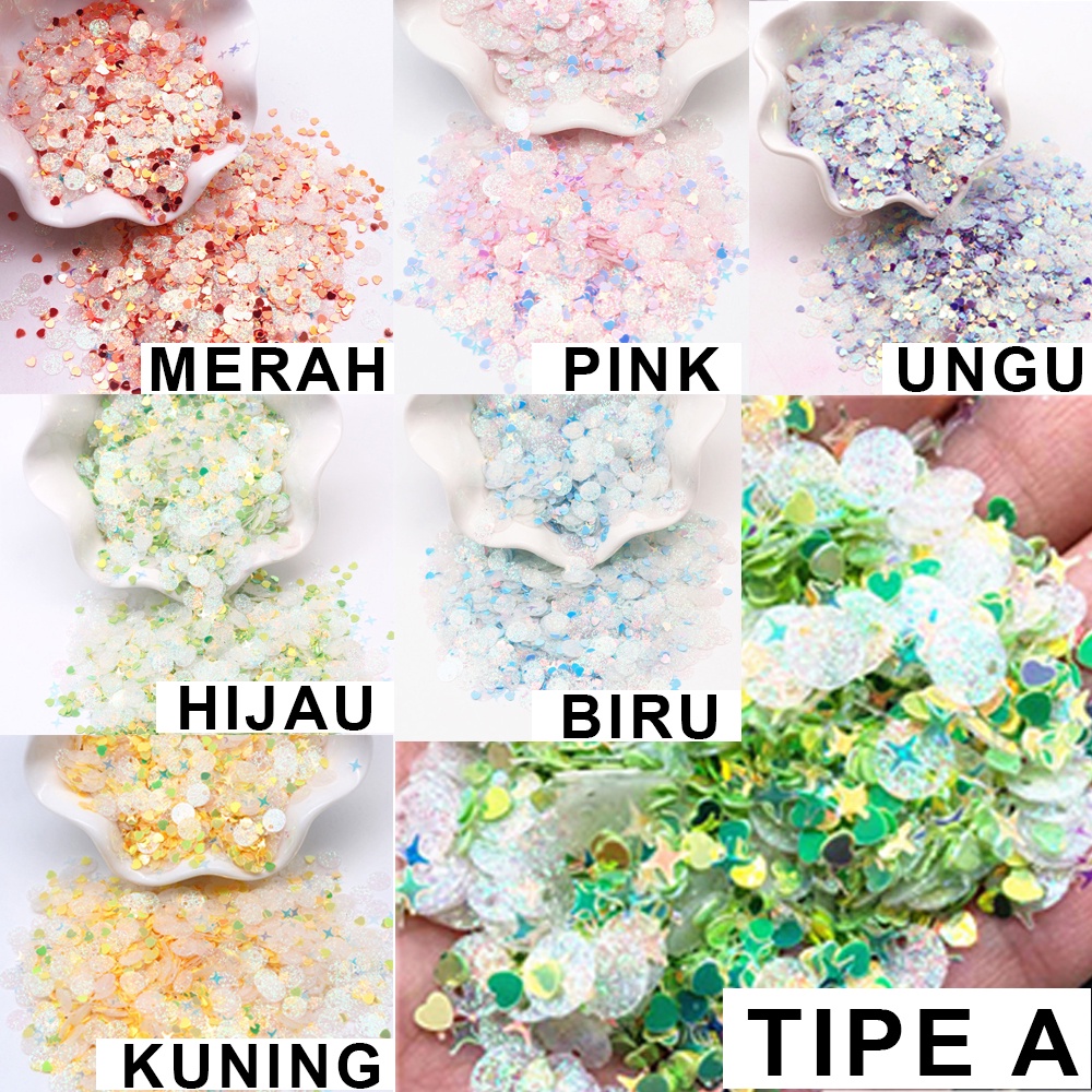 CSP129 –  2.5gr Sequin Glitter Payet Aksesoris Makeup NailArt Kerajinan Tangan