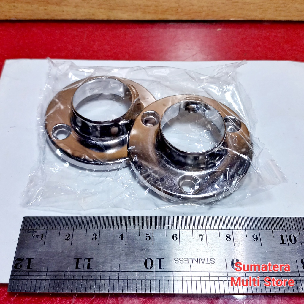 Braket Pipa Bulat / Topi 1 inchi diameter 25 mm Untuk Gantungan Pipa