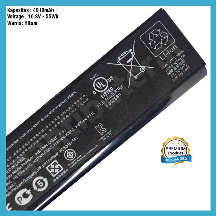 Baterai Hp Elitebook 8460p 8460w 8470p 8470w 8560p 8570p