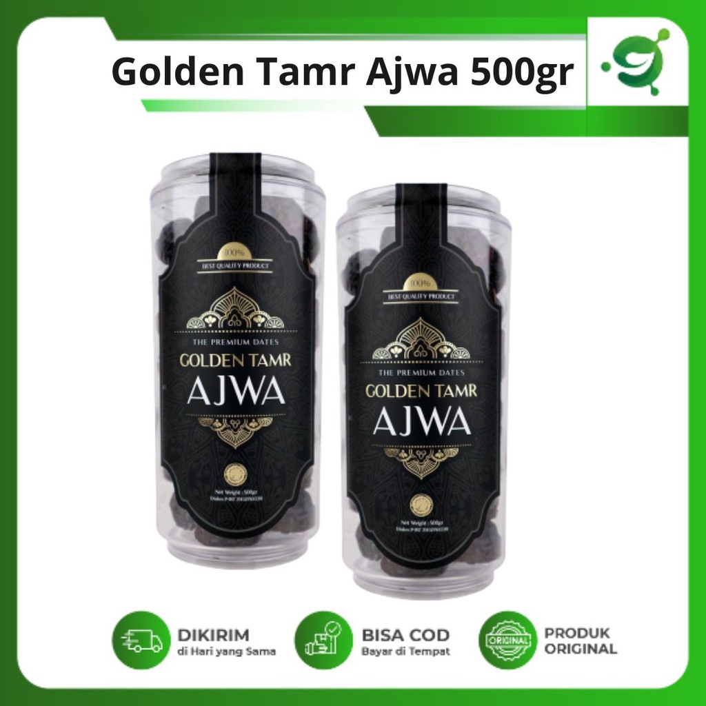 

Kurma Golden Tamr Ajwa 500 gr Kurma Nabi Ajwa