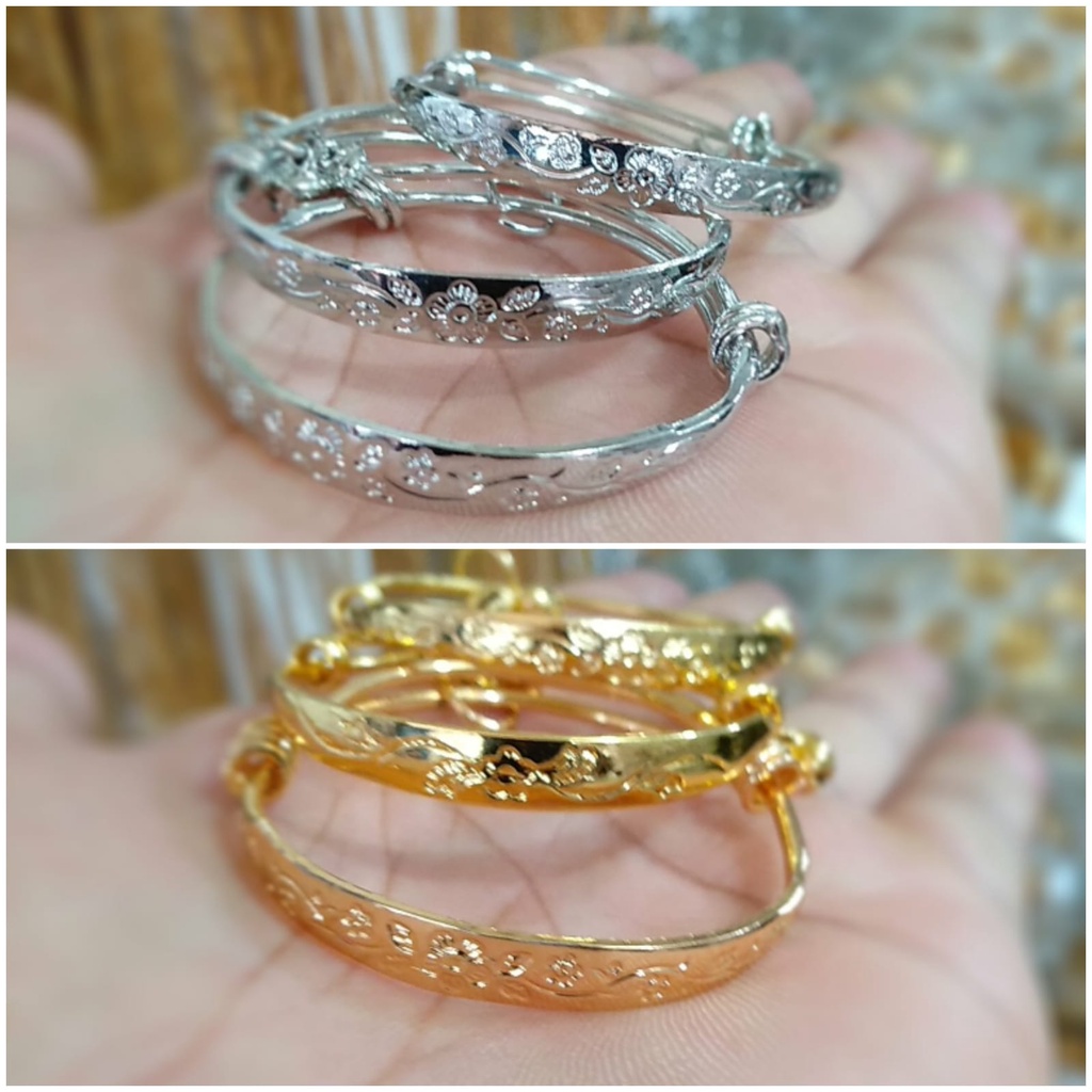 AV355 Grosir Gelang Bangle Anak Gelang Fleksibel Kerincing