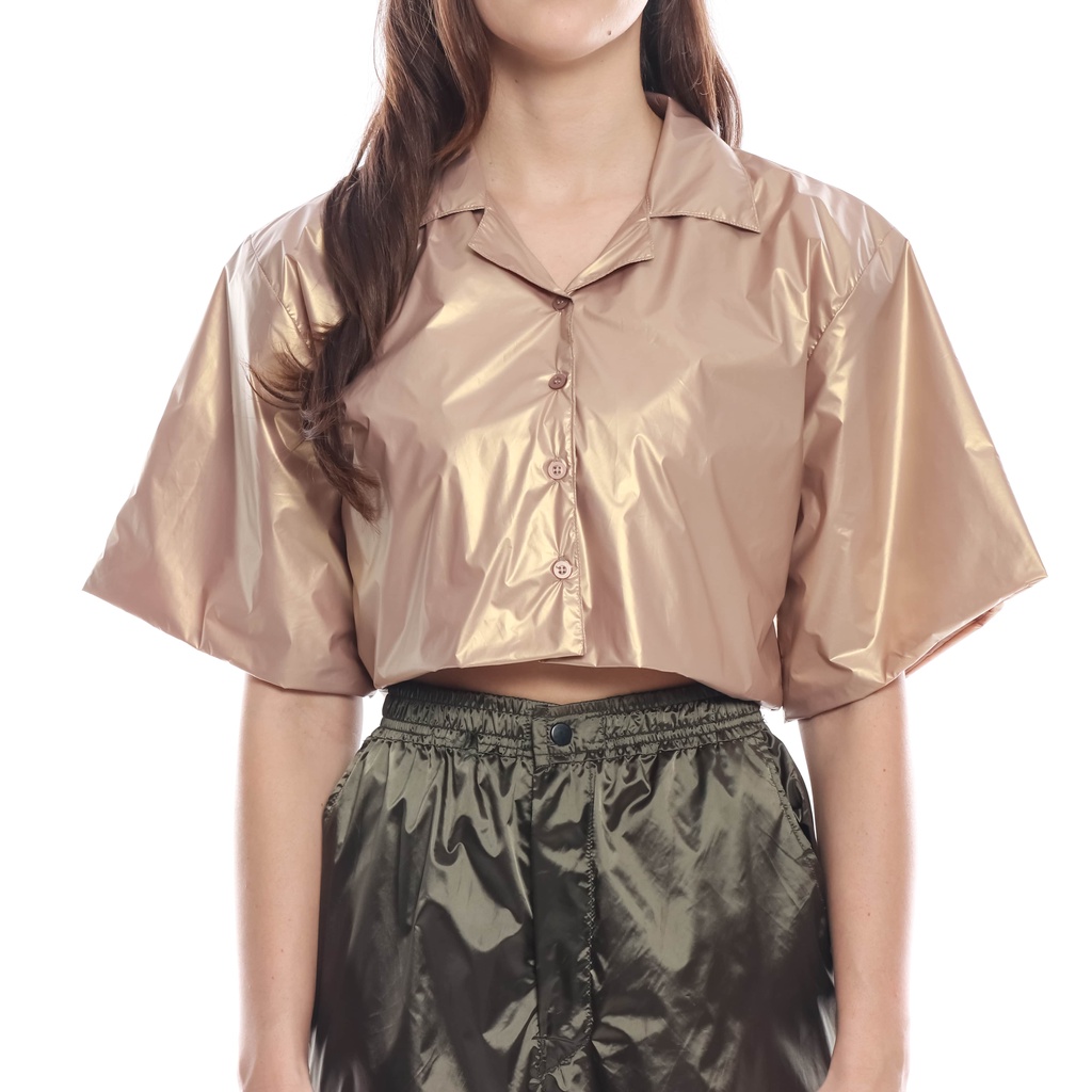 House Of We.Kala - Elana Short Sleeve Wanita Shirt Croptop Allsize