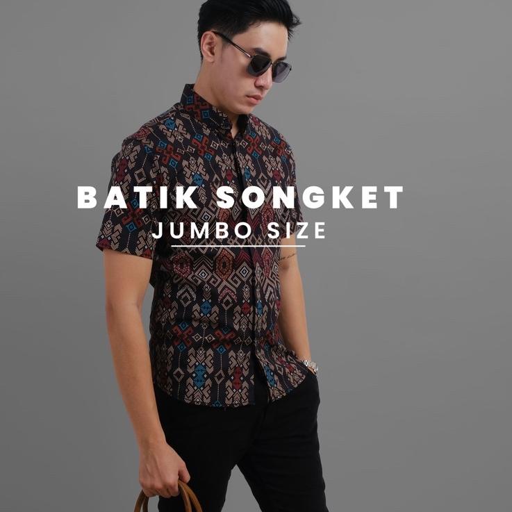 ☆ DGM Fashion Kemeja Batik Pria Lengan Pendek Jumbo batik jumbo batik pria jumbo batik big size ❅