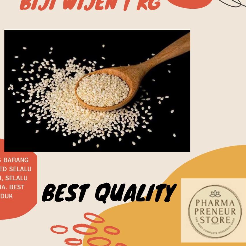 

♨ BIJI WIJEN WHITE SESAME 1 KG NO. 1 BEST QUALITY MURAH BANGET!!! ♪