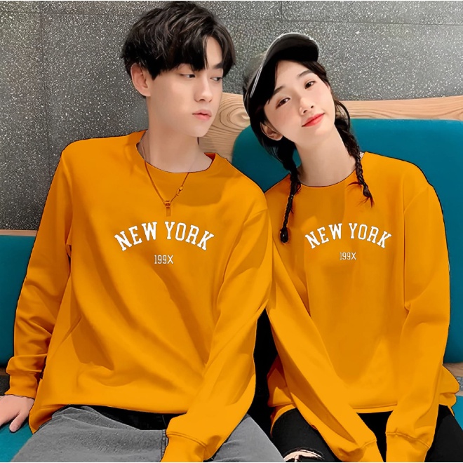 COD BAJU LENGAN PANJANG COUPLE NEW YORK 199X / CREWNECK LENGAN PANJANG PASANGAN