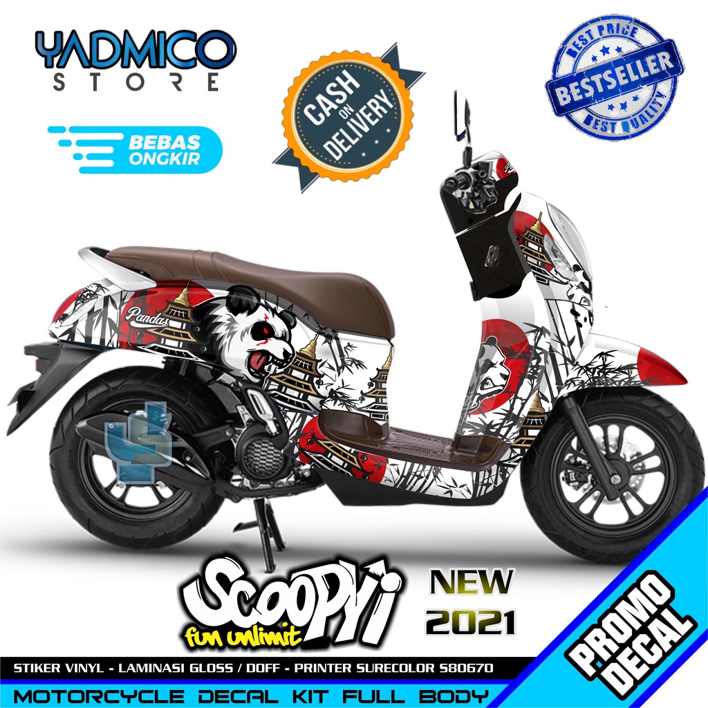 Decal Scoopy 2021 Full Body - Stiker Motor Scoopy 2022 Full Body - Striping Hologram Scoopy 2023 Var