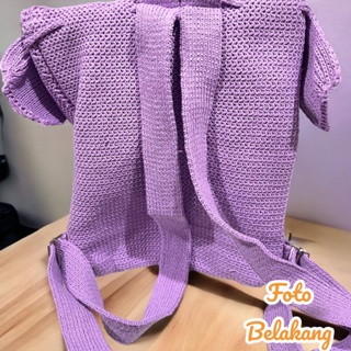 Tas Ransel Rajut Wanita Karakter Dewasa atau Anak