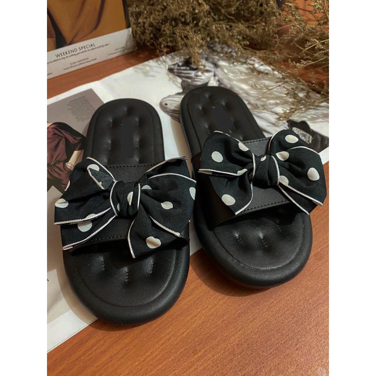 Sandal Jelly Wanita PIta POLKADOT DEWASA Import / Sandal Jelly Korean Import Jelly Soft Slipper Anti Slip Elastic Empuk PVC