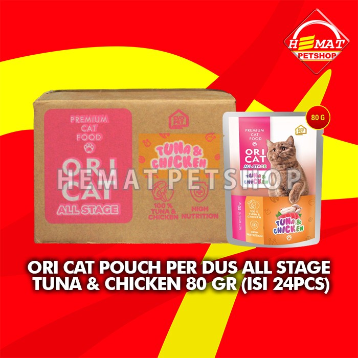 Makanan Basah Kucing Ori Cat Pouch All Stage WetFood Grosir Dus 24PCS