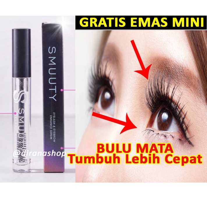 Smuuty Eyelash Serum Penumbuh Bulu Mata Dan Alis BPOM Gratis Emas Mini