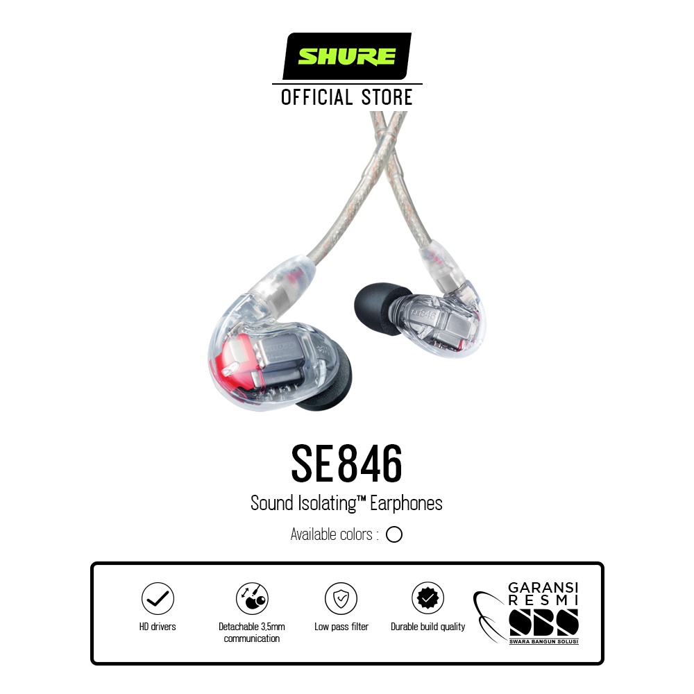 Shure Earphone SE846BACL+UNI-A CLEAR