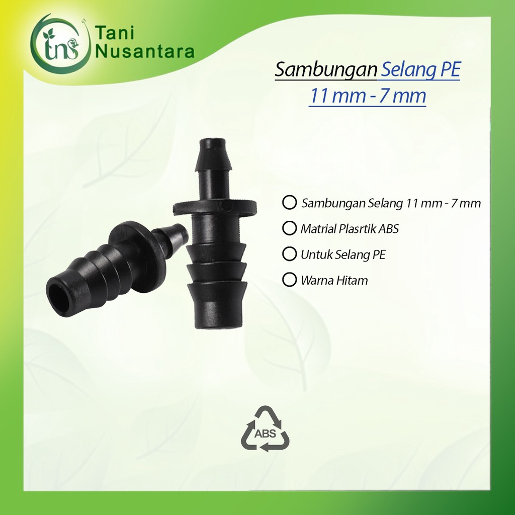 Konektor Sambungan Selang PE 11 mm ke Selang PE 7 mm