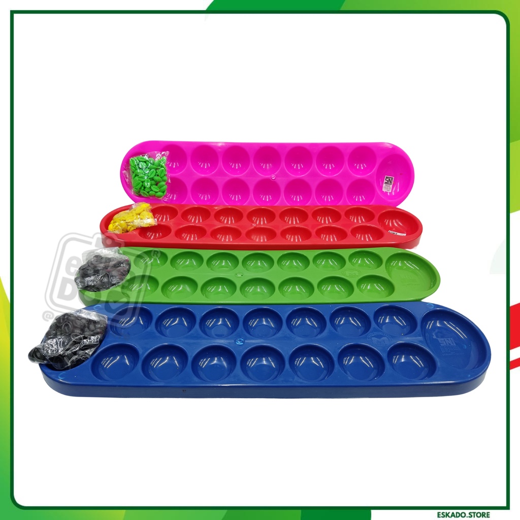 Congklak Plastik Kecil 50 x 12 cm (7 Lubang)