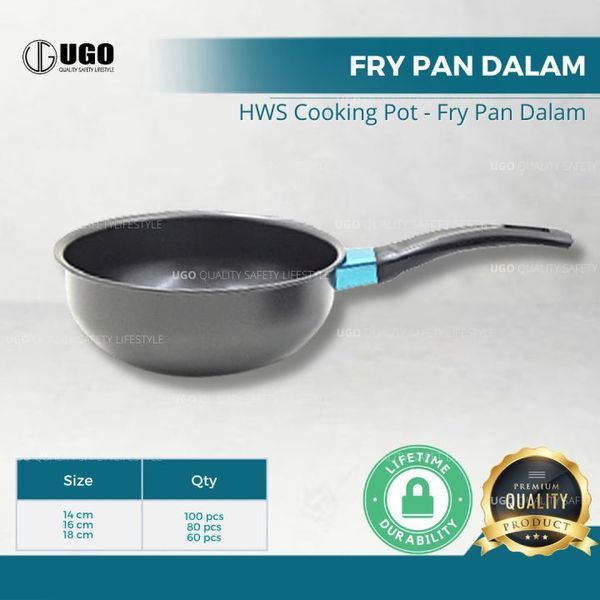 UGO FryPan Dalam FPD14 / penggorengan anti lengket / pan anti karat / alat masak / perlengkapan dapu