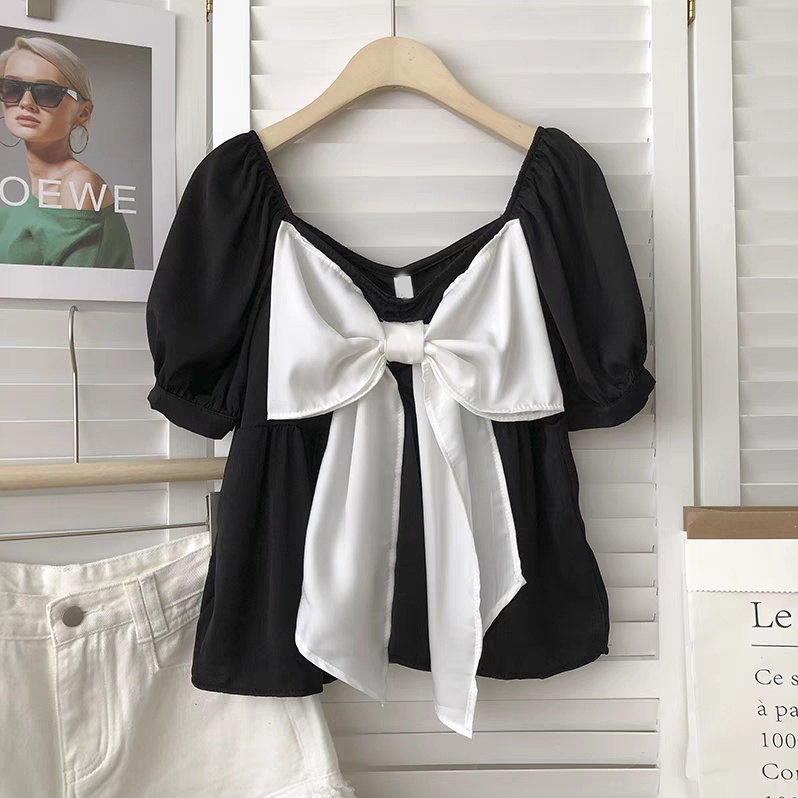 [HNFK] Blouse Naila Ribbon / Blouse Wanita Model Baru / Baju Atasan Wanita Cantik Trend 2023 / Pakaian Wanita Dewasa Kekinian