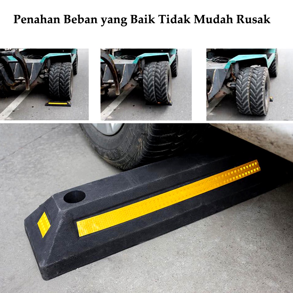 GANJALAN BAN MOBIL KARET RUBBER WHEL STOPPER PENGGANJAL RODA HIGHT QUALITY MURAH COD