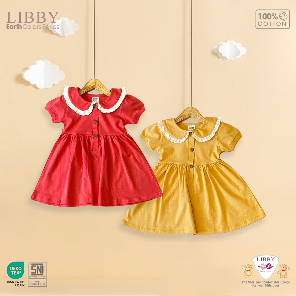 LIBBY  ANNA DRESS / NARA DRESS / JOLIE DRESS EARTH COLORS SERIES DRESS BAJU ANAK FASHION ANAK PEREMPUAN 6 BULAN - 6 TAHUN