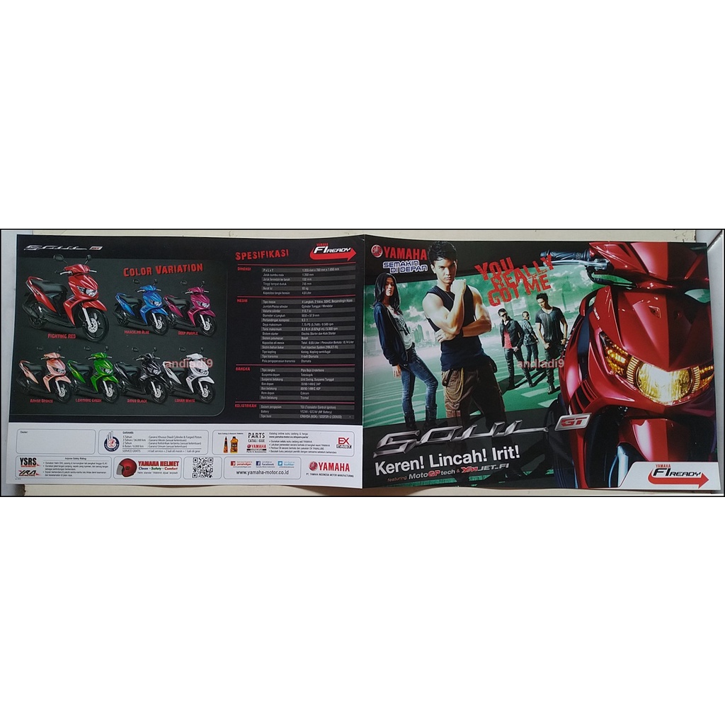 BROSUR SEPEDA MOTOR YAMAHA SOUL GT