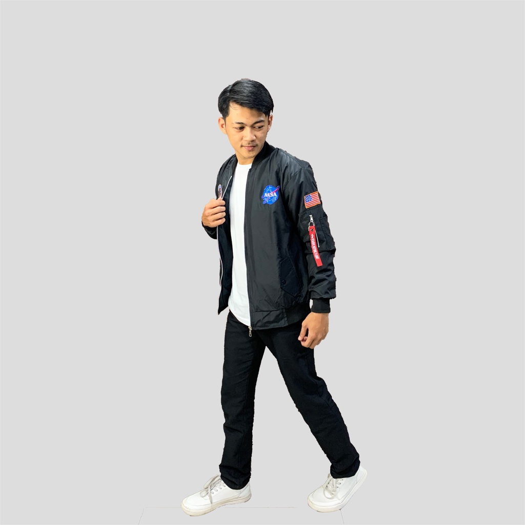 NASA Bomber || Bomber Jacket || Jacket Pilot Sz M - Xl ( Pria dan Wanita )