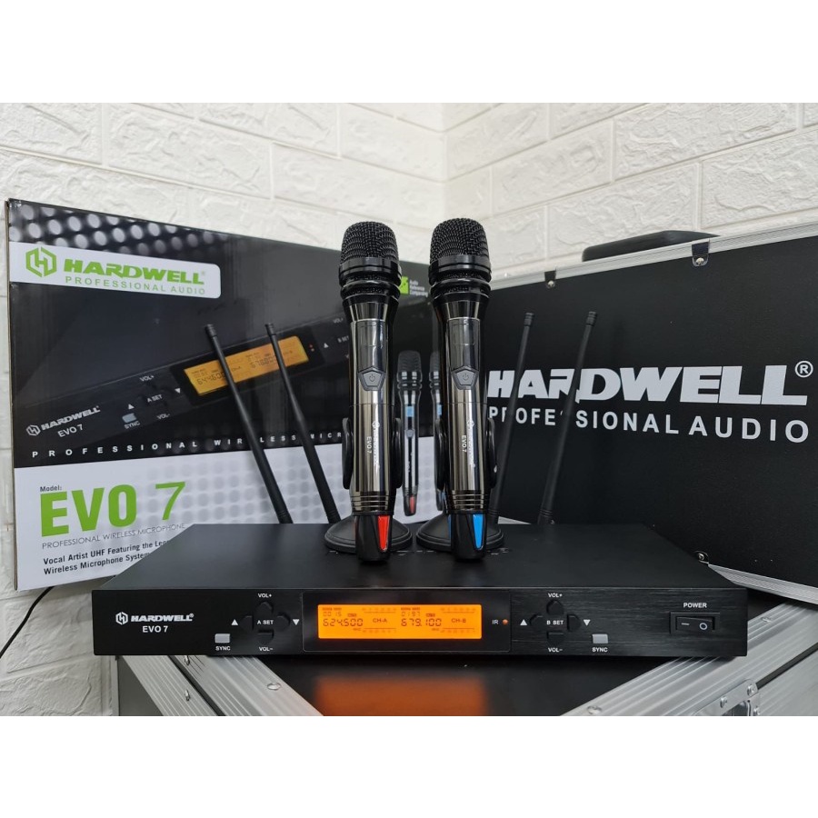 Mic Wireless Hardwell EVO 7 EVO-7 EVO7 Dual Microphone Original