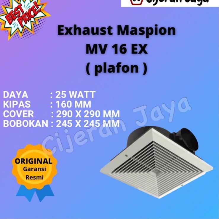 ♗ EXHAUST Maspion MV 16 EX Exhaust Ceiling Ventilating Fan 6 inch / Exhaust Fan Plafon MV-16EX / MV1