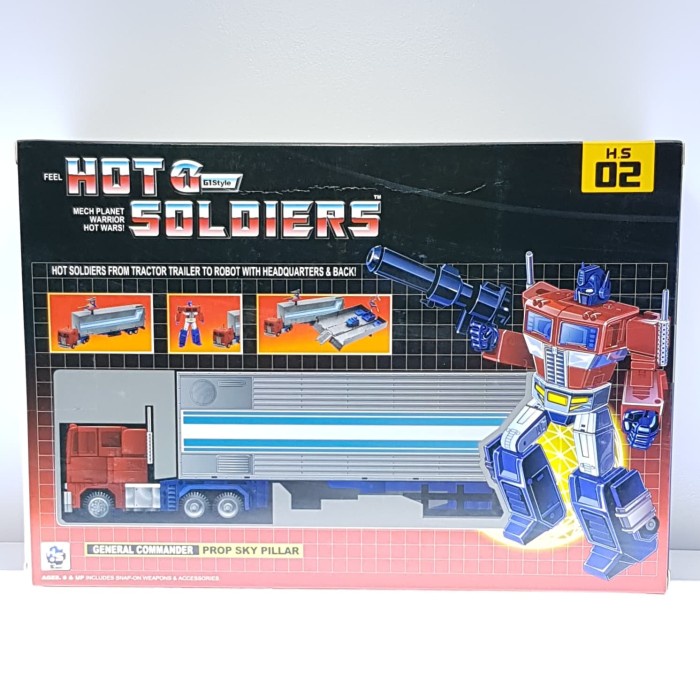 Hs02 Hot Soldier Optimus Prime + Trailer #Original