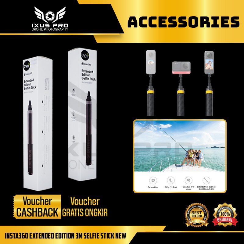 Insta360 Extended Edition 3M Selfie Stick New Version Insta 360