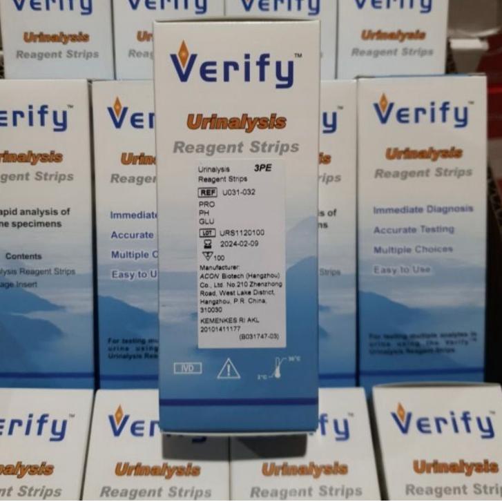 ☼ Verify 3p / Verify 10p / Urine Test Verify isi 100 stik ♥