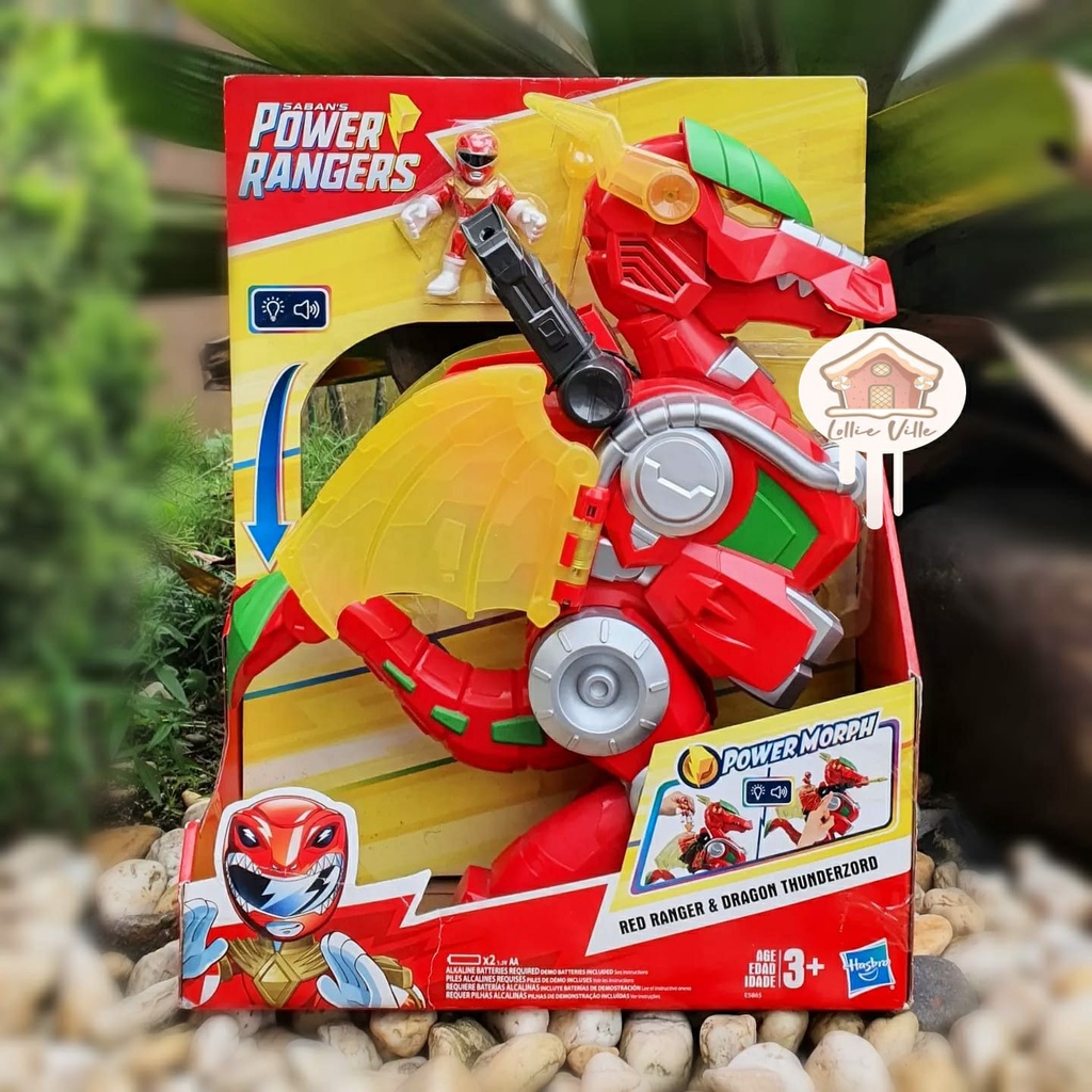 Power Rangers Red Ranger & Dragon Thunderzord with lights and sounds