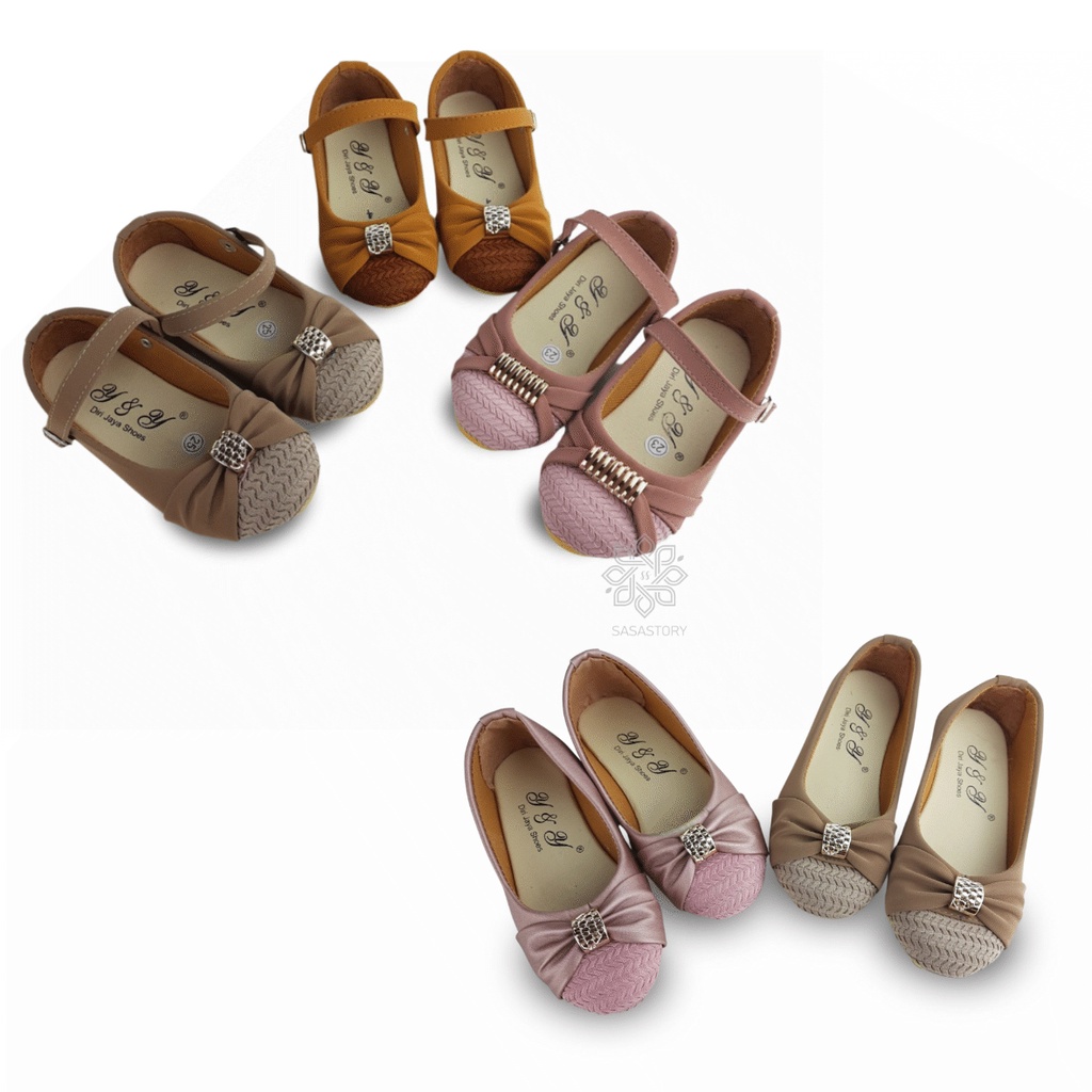 SEPATU FLATSHOES ANAK PEREMPUAN TALI 1 2 3 TAHUN HA10